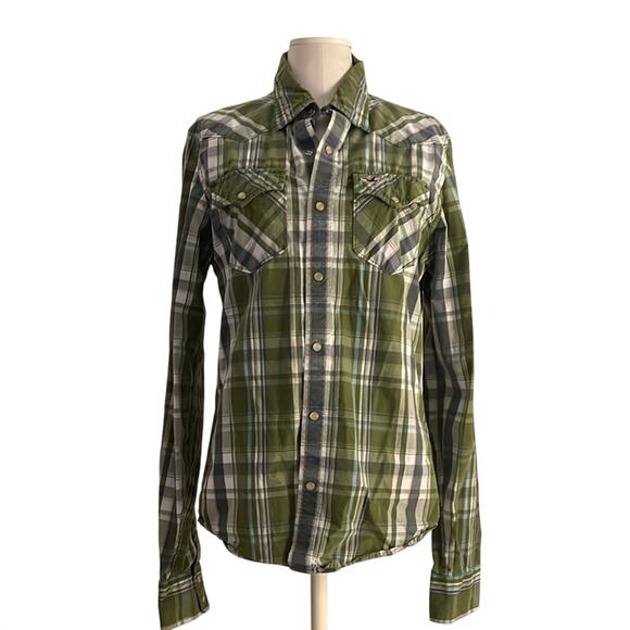 Hollister Other - Hollister Green Plaid Shirt | Size M